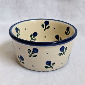 Polish Pottery Wild Blueberry Bowl